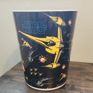 Star Wars Wastebasket Garbage Can Naboo Starfighter with Space Battle Design